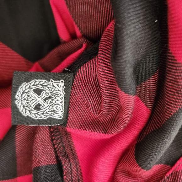 DIXXON Men's Redrum Sz L Flannel Shirt Red Black Plaid Lumberjack - Picture 13 of 13